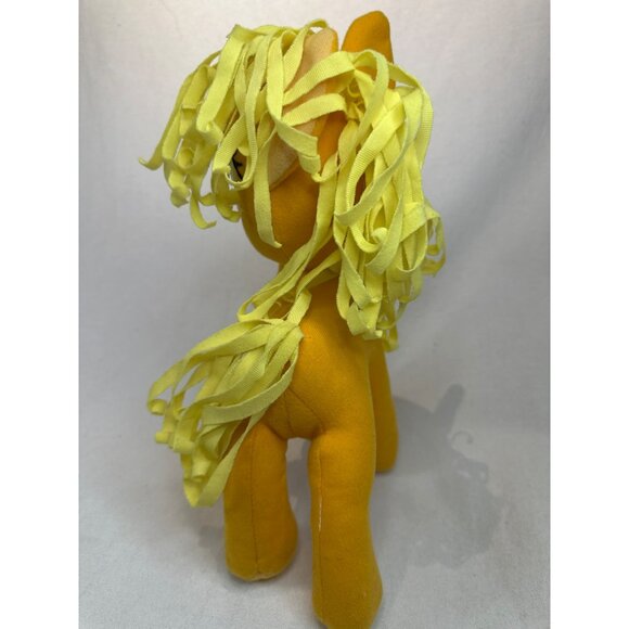 My Little Pony Applejack Plush Toy 12" Tall Yellow & Green With Embroidered Appl - Picture 4 of 5